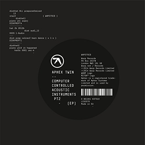 Computer Controlled Acoustic Instruments, Pt. 2 [EP] by Aphex Twin Album Cover