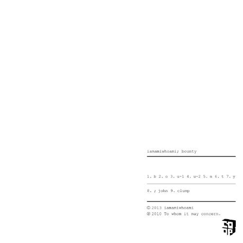 bounty by Iamamiwhoami Album Cover