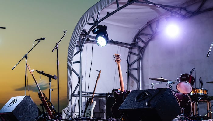 Outdoor Speakers on Stage